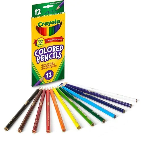 Crayola Colored Pencil Set Assorted Colors 12 Count