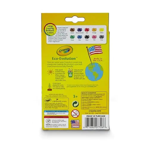 Crayola Colored Pencil Set Assorted Colors 12 Count